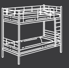 dark grey bunk beds